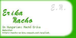 erika macho business card