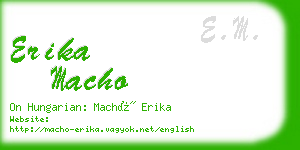erika macho business card